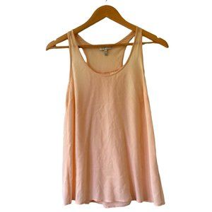 JOIE Silk Racerback Tank Top Cream Lightweight Airy Pleated Blouse XXS Casual